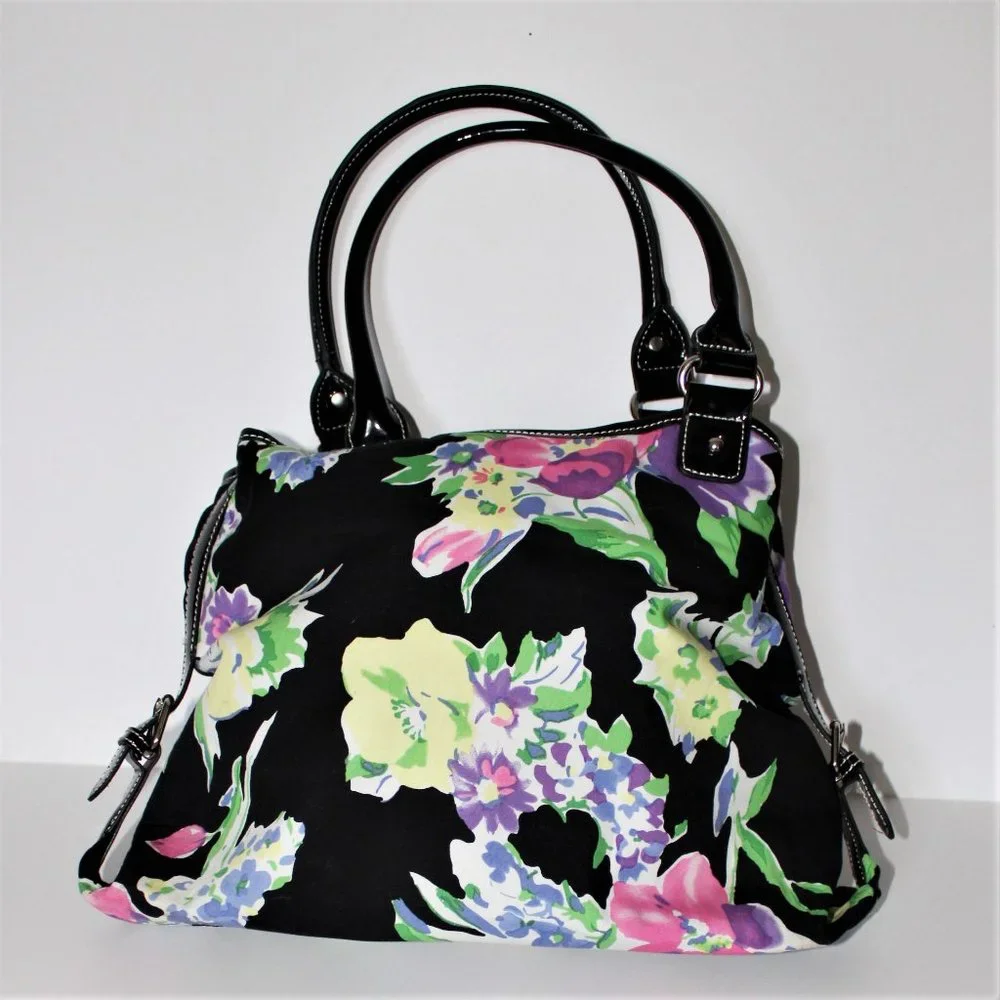 Chaps Multi-color Floral Print Fabric Shoulder Bag - Picture 3 of 8